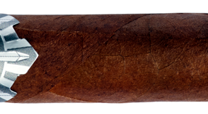 Principle Aviator Grande Pyramide cigar with blue band label on dark brown wrapper, 7.5 x 60 ring gauge.