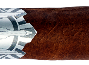 Principle Aviator Cochon Volant premium cigar with dark brown wrapper and cream-colored band featuring aircraft design logo.